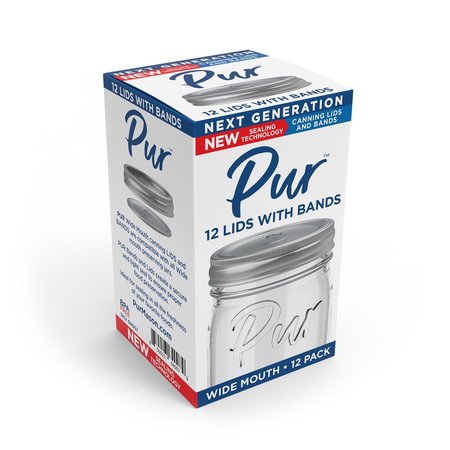 PUR Wide Mouth Canning Lids and Bands , 12PK 64007
